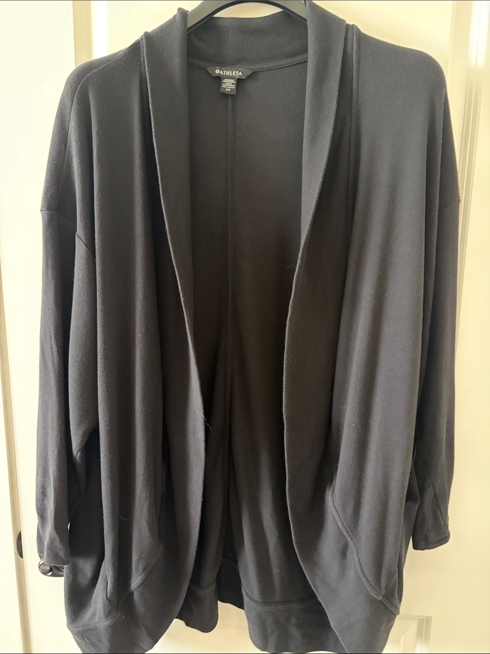 Athleta Coaster Luxe Open Cardigan Black